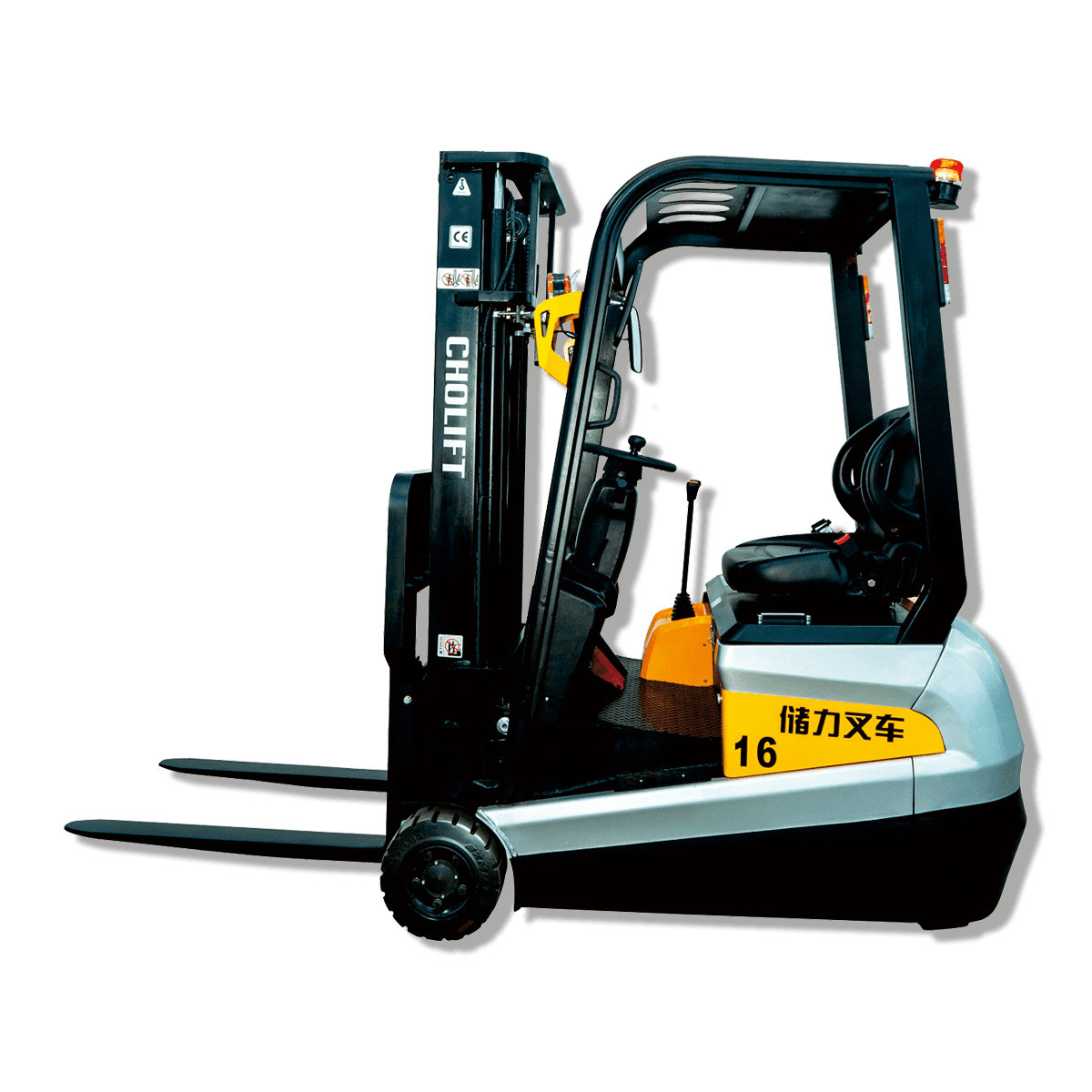 Tres punctum electrica forklift